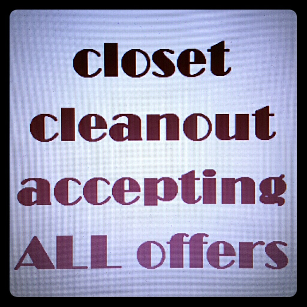 Cleaning out our closets!